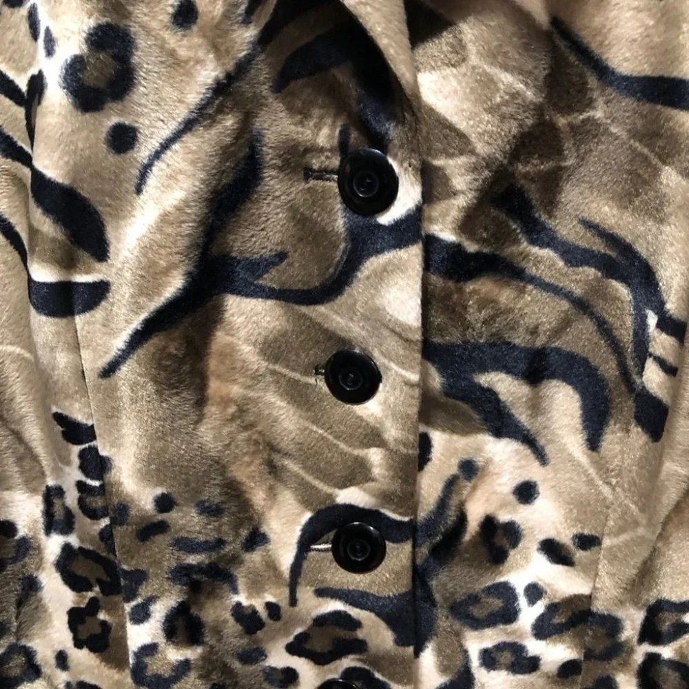 {Allison Taylor} Vintage Tiger Print Fur Coat